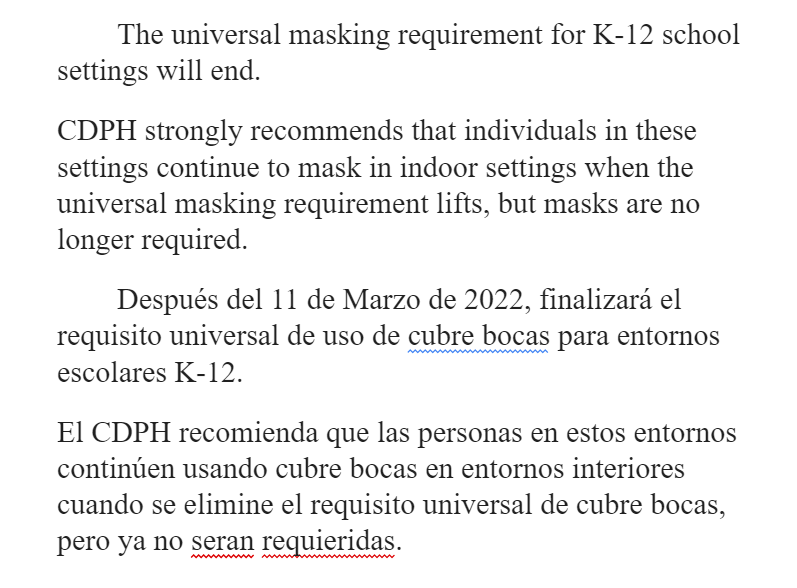 Masking Update