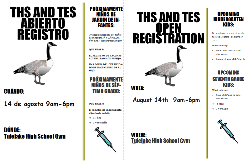 THS and TES Registration