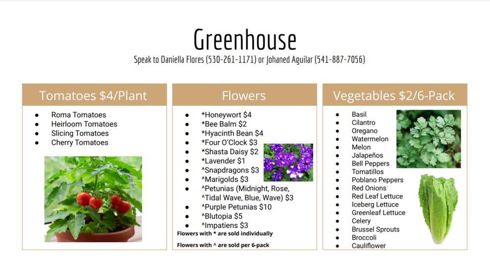 FFA Greenhouse Sale